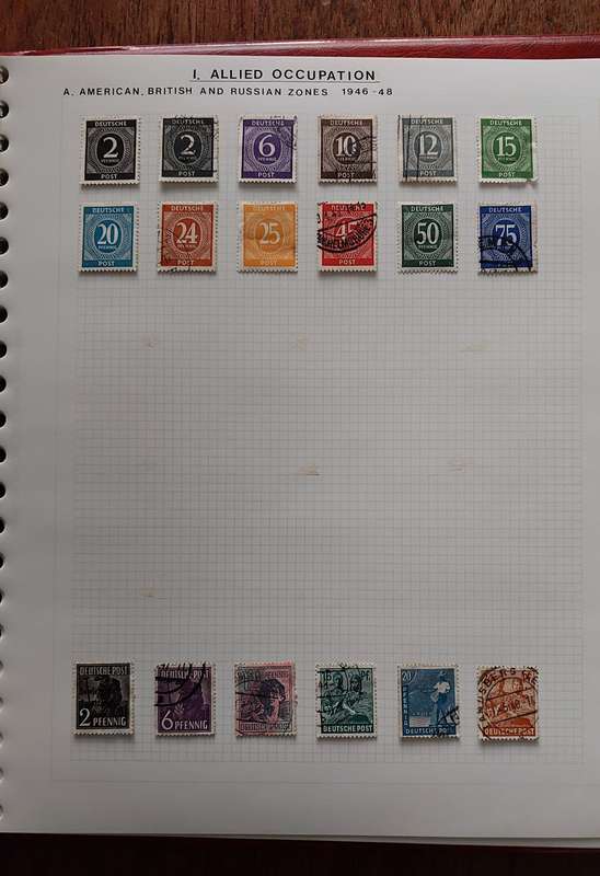 Germany Album, Collection of Stamps USED, 45 pages, see below