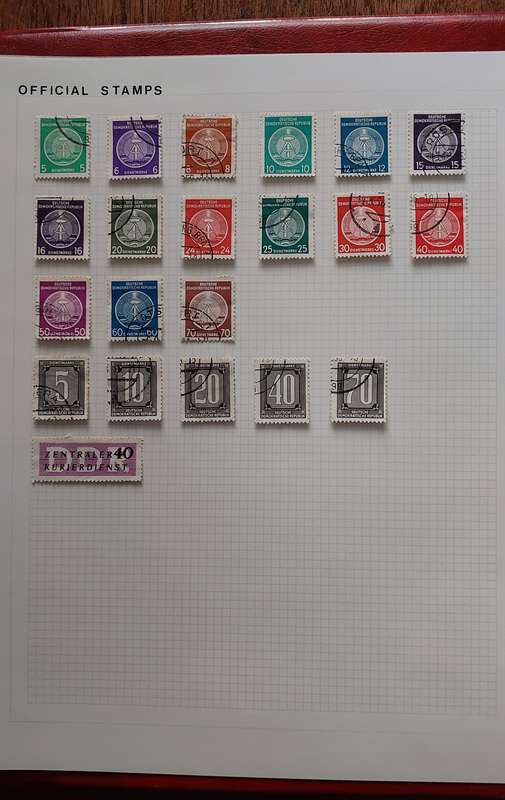 Germany Album, Collection of Stamps USED, 45 pages, see below