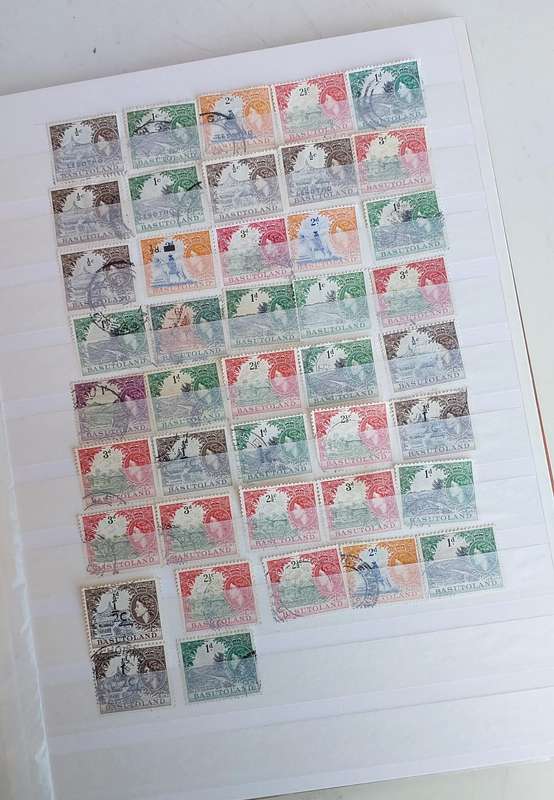 Basutoland/Lesotho Stamp Album, Selection of UMM - USED stamps, some nice fillers, see below
