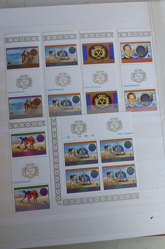 Basutoland/Lesotho Stamp Album, Selection of UMM - USED stamps, some nice fillers, see below