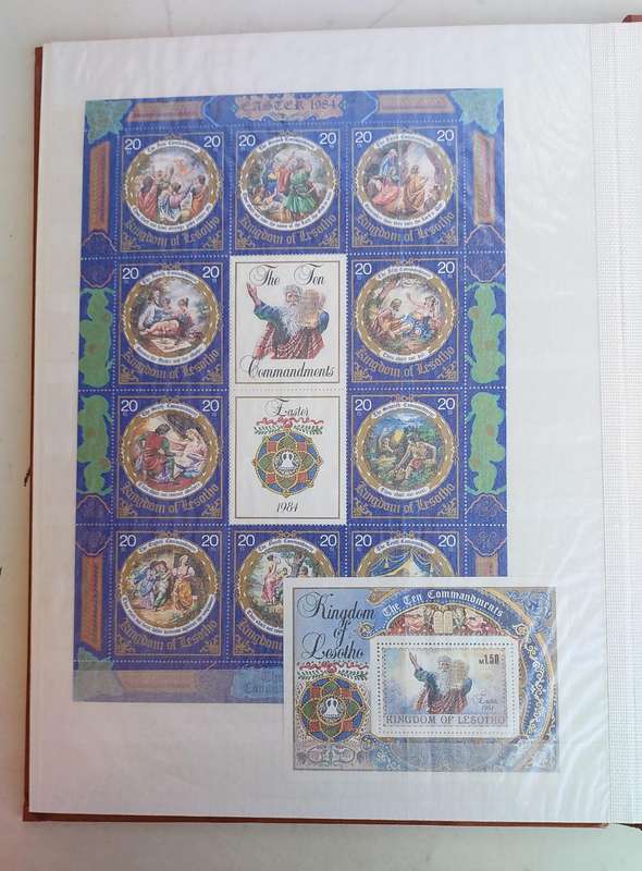 Basutoland/Lesotho Stamp Album, Selection of UMM - USED stamps, some nice fillers, see below