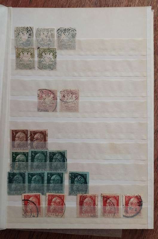 German State - Bavaria Album, 14 pages of Bayern stamps, selection of UMM - USED, see below