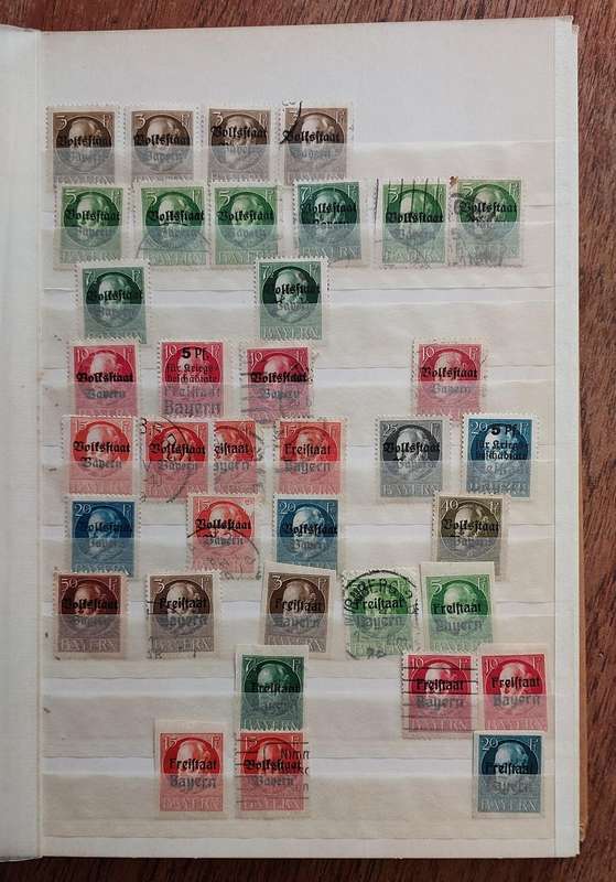 German State - Bavaria Album, 14 pages of Bayern stamps, selection of UMM - USED, see below