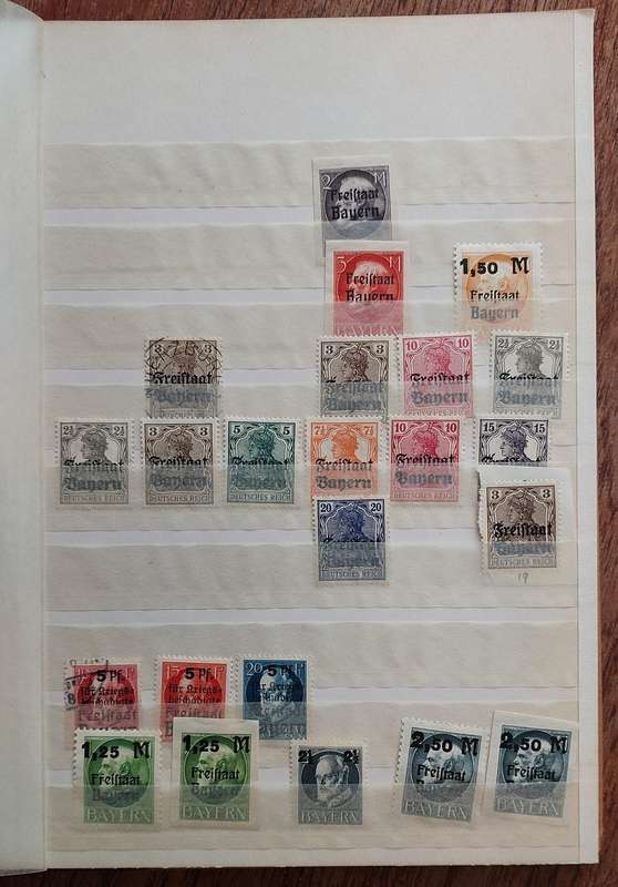 German State - Bavaria Album, 14 pages of Bayern stamps, selection of UMM - USED, see below