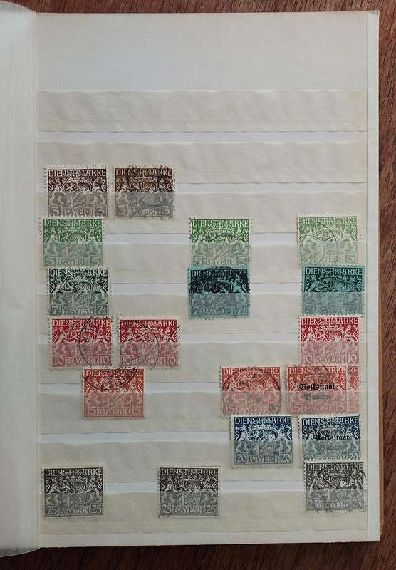 German State - Bavaria Album, 14 pages of Bayern stamps, selection of UMM - USED, see below