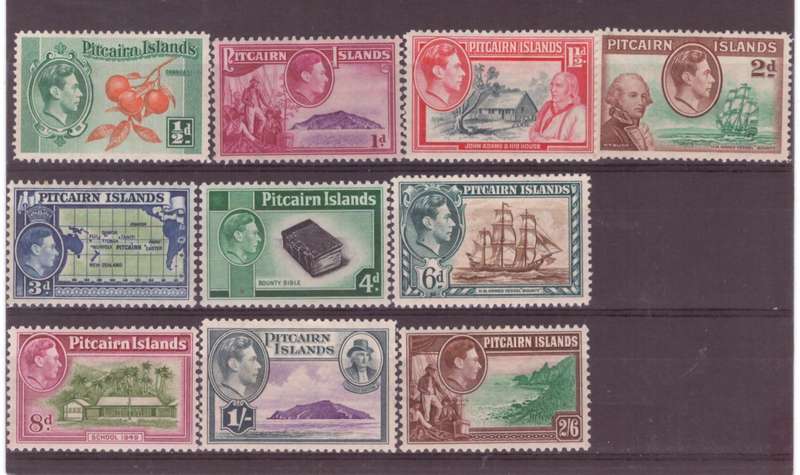 Pitcairn Islands, 1940, KGVl, MLH, SG 1-8, Full set, CV £80/R1880