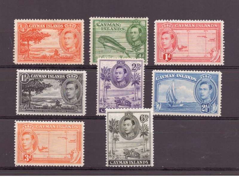 Cayman Islands Stamps, 1938, KGVl, Selection with various perfs, part set, CV Est £22/R500
