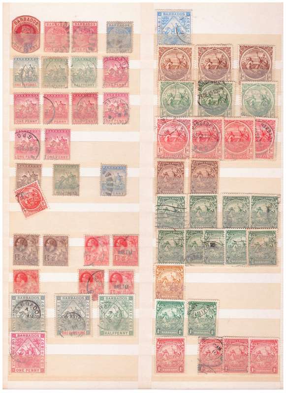 Barbados, Sheets of stamps x 2, MLH - USED