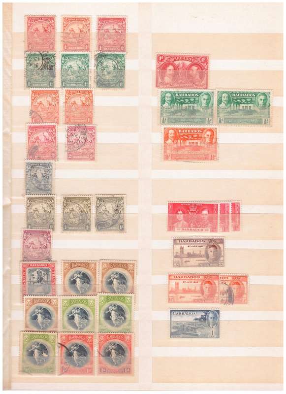 Barbados, Sheets of stamps x 2, MLH - USED