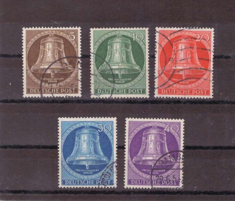 Germany-Berlin stamps, 1951, USED, p14, SG B75-B79, Full set of 5, CV £250/R5750