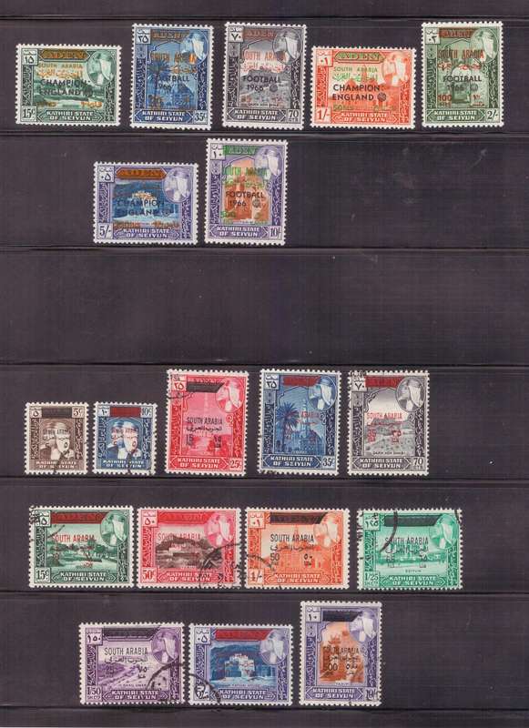 Aden, 4 x different sets, Optd, MH-USED