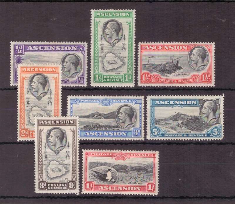 Ascension, 1934, KGV, MLH, p14, SG 21-28, CV Est R920