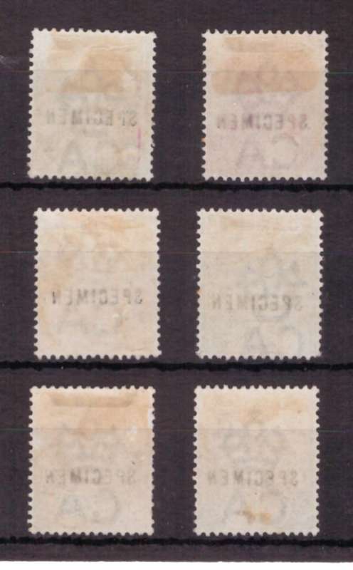 Gambia, 1898, QV, Selection of 'SPECIMEN', MH
