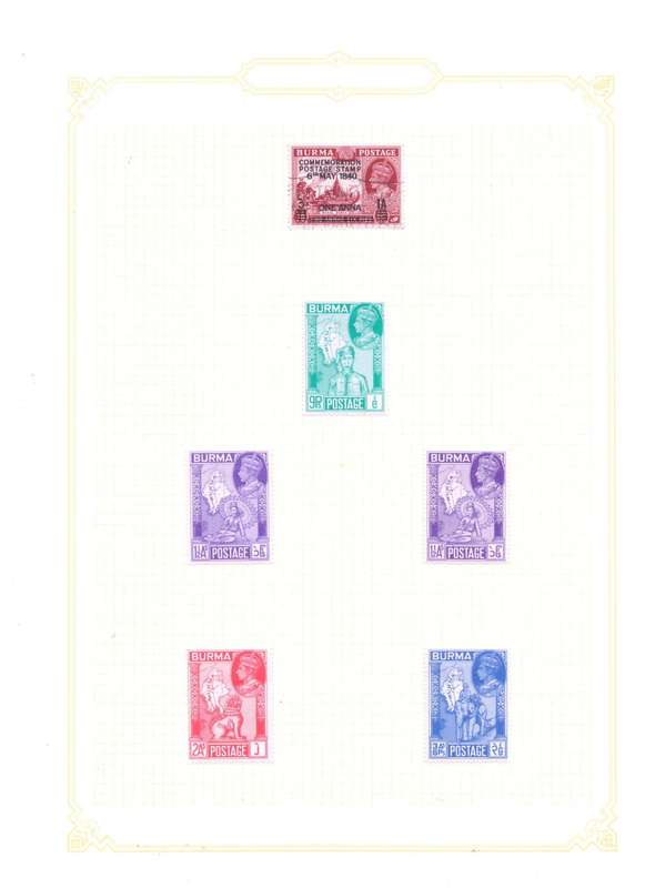 Burma, Selection of stamps on sheets x 11, MH-USED