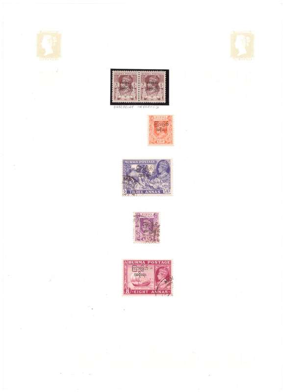 Burma, Selection of stamps on sheets x 11, MH-USED