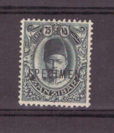 Zanzibar, 1908, "SPECIMEN", MLH, Wmk: W18