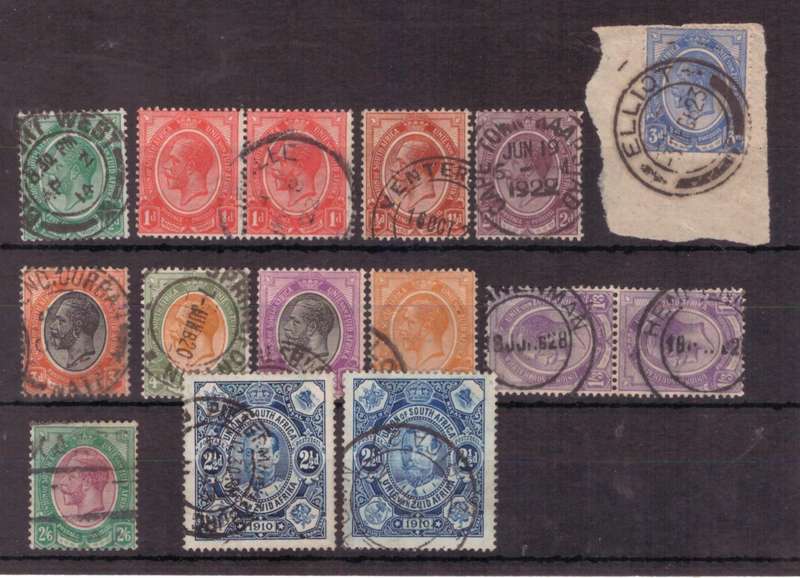 Union of South Africa, 1910/13, Selection of USED, SACC 1-13