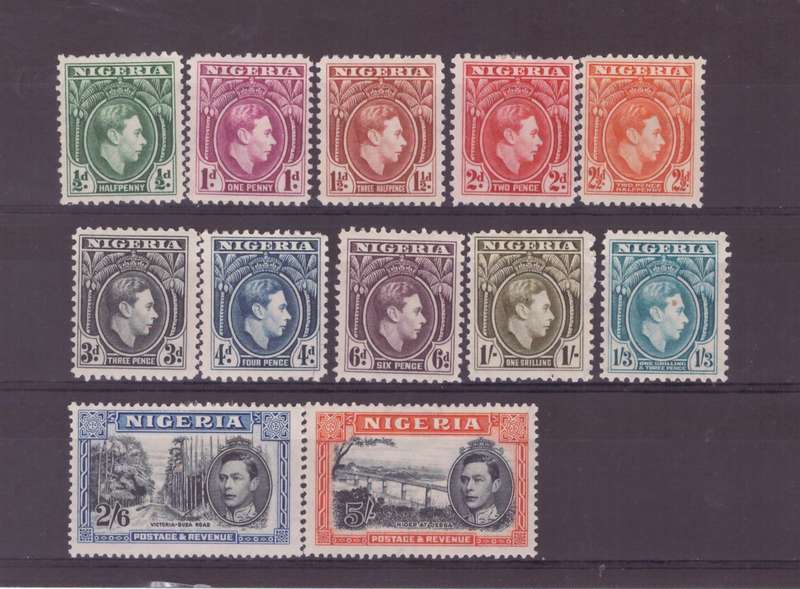 Nigeria Stamps, KGVl, 1938, MLH, Part set 12 of 16, CV £175/R4025, Asking R1000