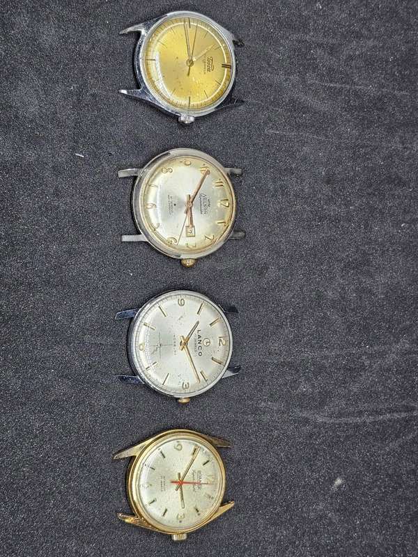 4 Vintage Mechanical Watches (all working)