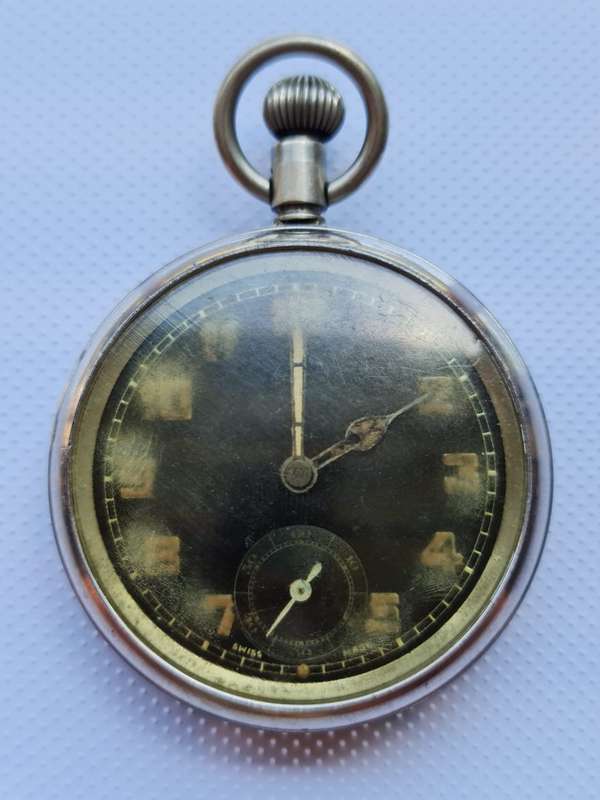 Military stamped World War pocket watch