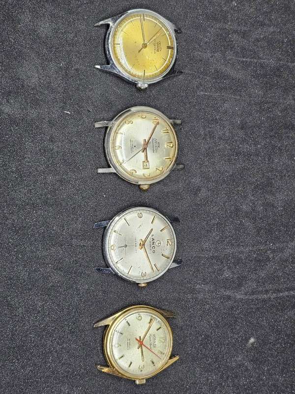 4 Vintage Mechanical Watches (all working)