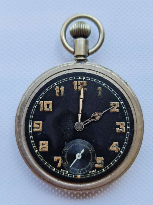 Military stamped World War pocket watch