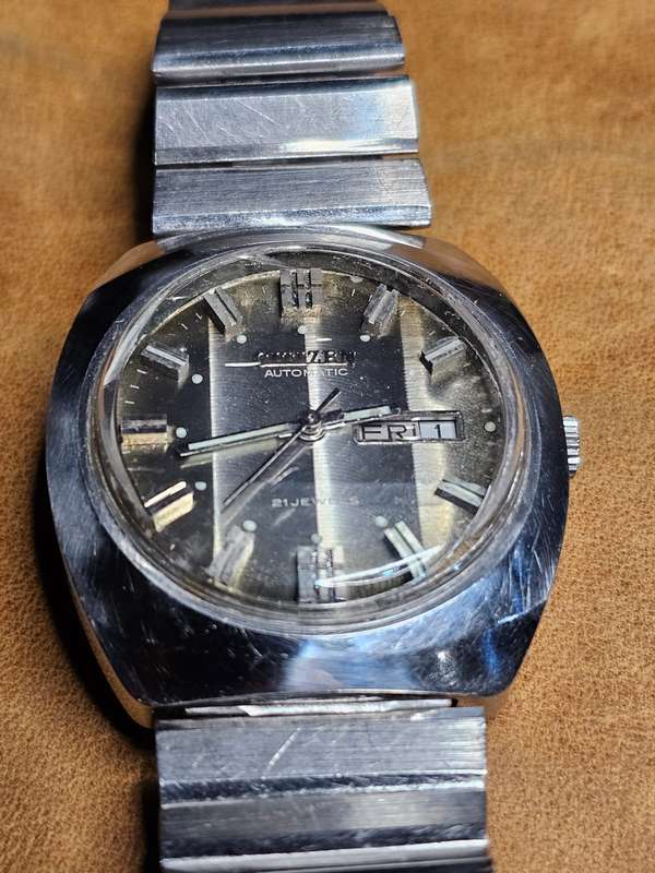 Vintage Citizen Automatic with faceted crystal