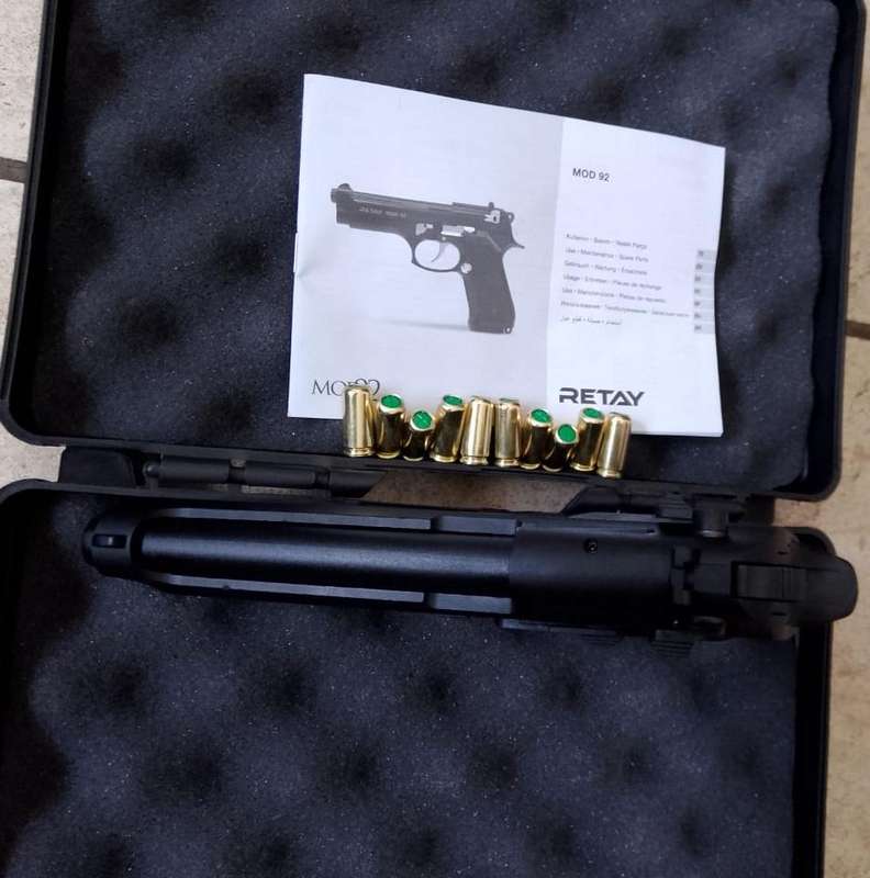 Retay Mod 92 Blank Gun + 10 Blank Rounds (IN STOCK AND READY TO BE SHIPPED)