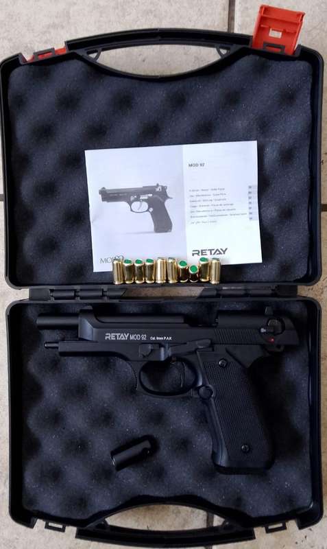Retay Mod 92 Blank Gun + 10 Blank Rounds (IN STOCK AND READY TO BE SHIPPED)