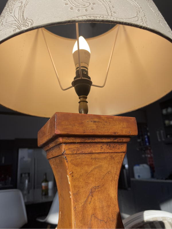 Pair of Tall Chunky Lamps