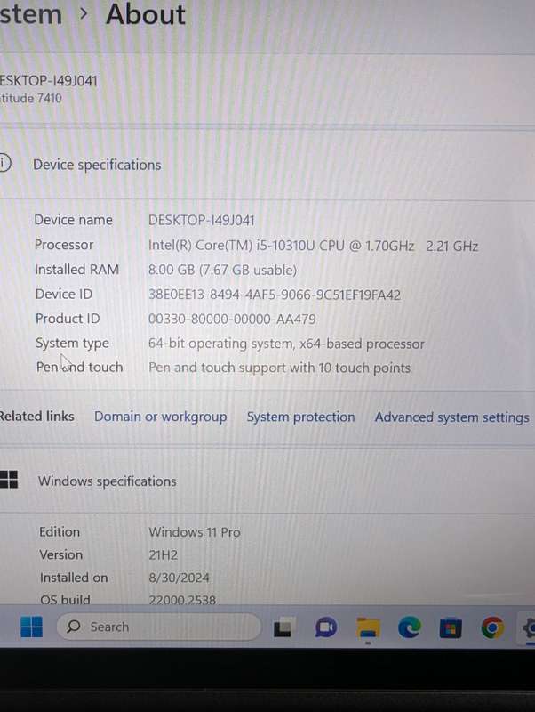 DELL Latitude 7410 Touchscreen 2 in 1 Tablet + Laptop 10th Gen i5, 8GB Ram, 256GB SSD | Carbon fibre