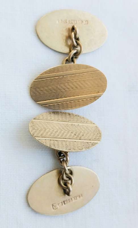 VINTAGE CUFFLINKS GENUINE 9CT GOLD