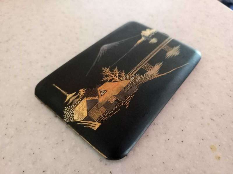 Vintage Japanese Komai Damascene Cigarette Case