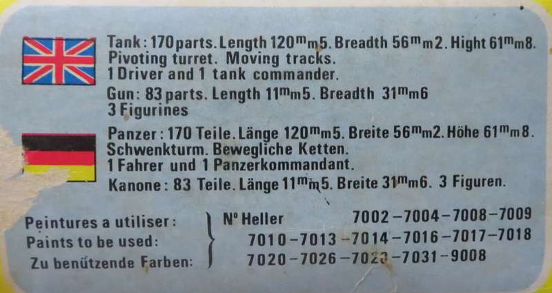 **Heller**Model kit**Char Hotchkiss H35  Tank & Canon(170 & 83 Parts)**Vintage**Scale 1/35**