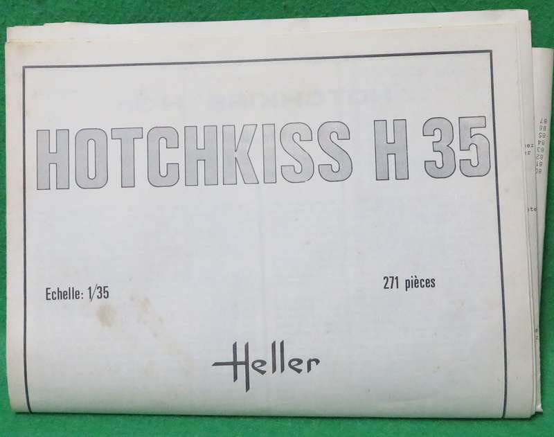 **Heller**Model kit**Char Hotchkiss H35  Tank & Canon(170 & 83 Parts)**Vintage**Scale 1/35**