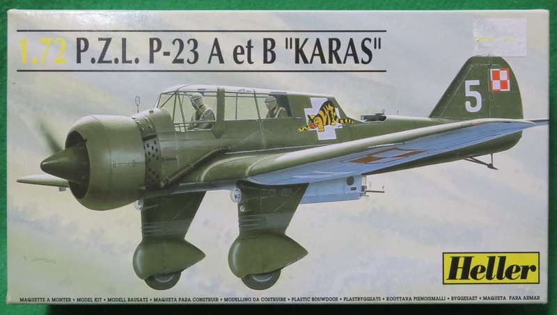 **Heller**Model Kit**P.Z.L. P-23 A & B - KARAS**Vintage**Scale 1/72**
