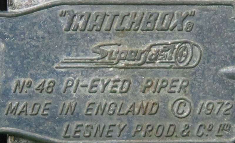 Matchbox Lesney**No. 48**Pi-Eyed Piper**Made in England**1972**
