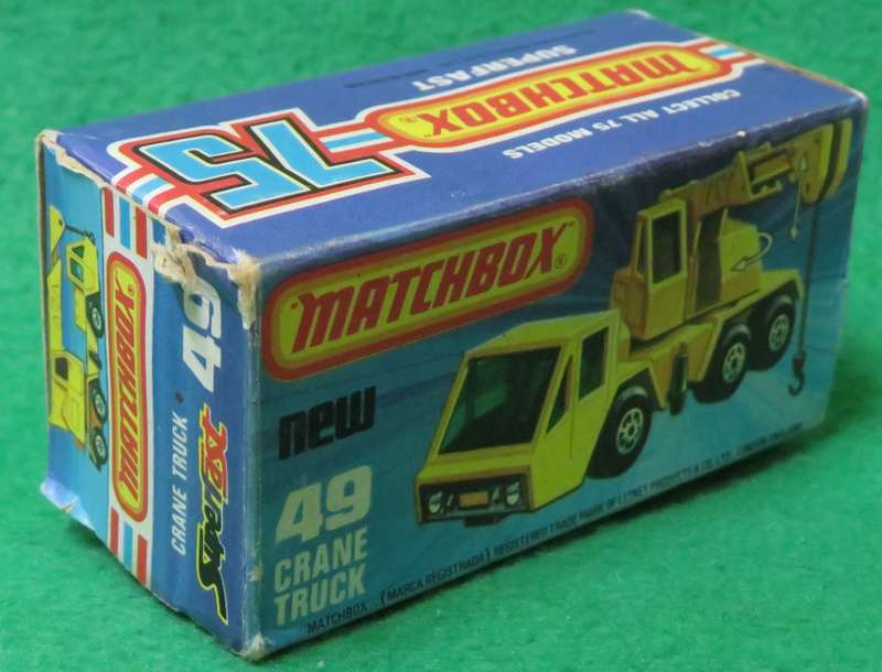 **Matchbox No.49**Crane Truck - Moving parts**1978 - Made in England**Vintage**