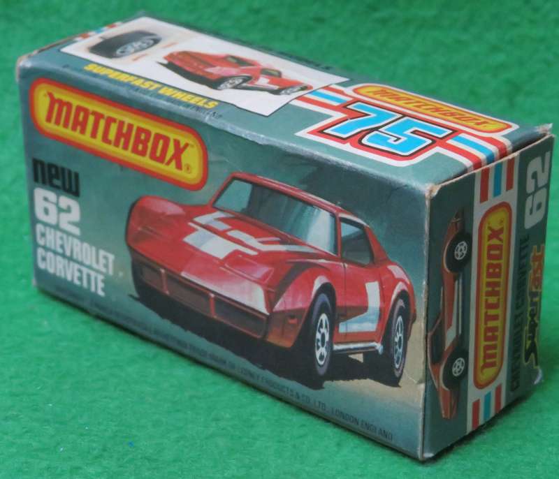 **Matchbox No.62**1978 - Original Box Only for Chevrolet Corvette**Made in England**Selling Box Only
