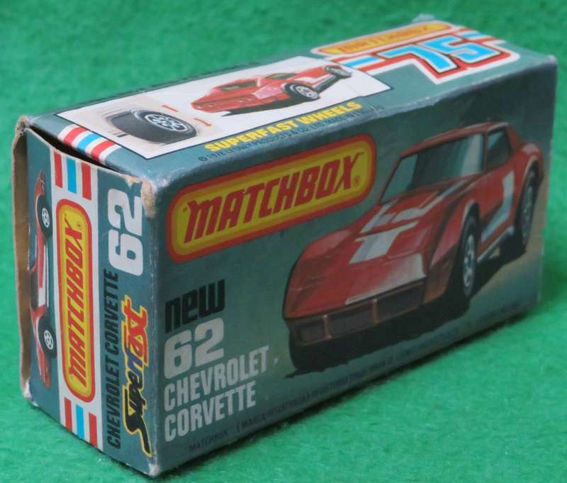 **Matchbox No.62**1978 - Original Box Only for Chevrolet Corvette**Made in England**Selling Box Only
