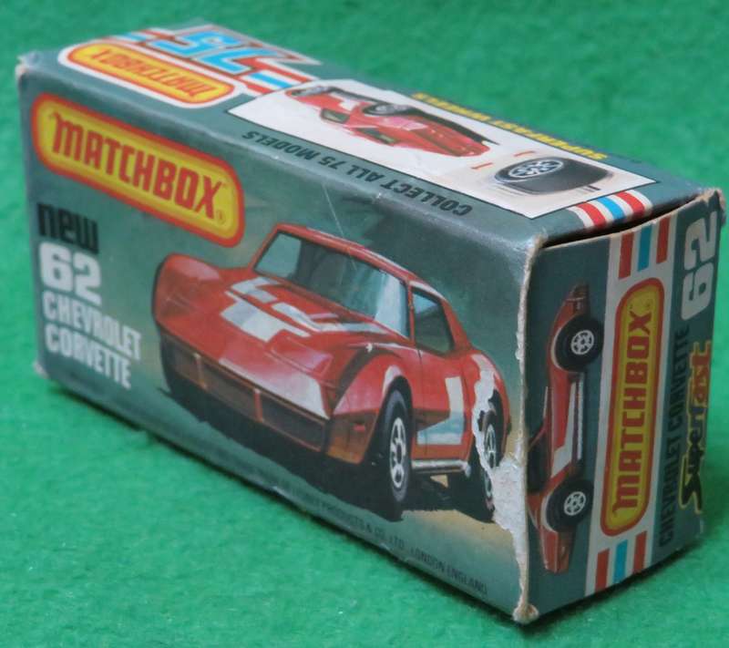 **Matchbox No.62**1978 - Original Box Only for Chevrolet Corvette**Made in England**Selling Box Only