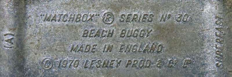 Matchbox Lesney**No. 30**Beach Buggy**Made in England**1970**