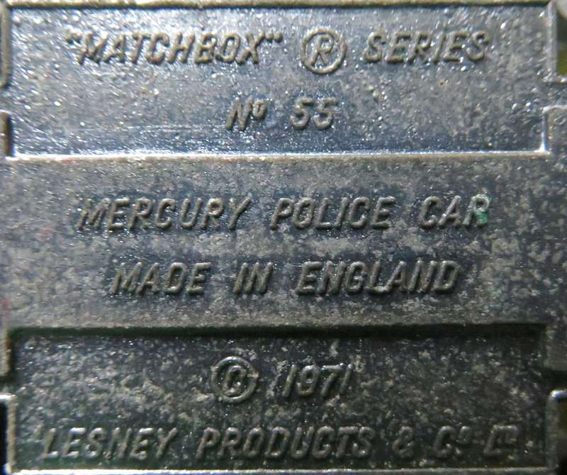 **Matchbox Lesney No.55**Ford Mercury - Police car**1971**Vintage**Excellent condition**