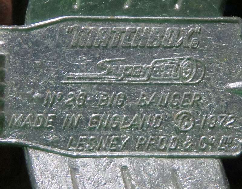 **Matchbox Lesney No.26**Big Banger**1972**Vintage**Great condition - missing engine**