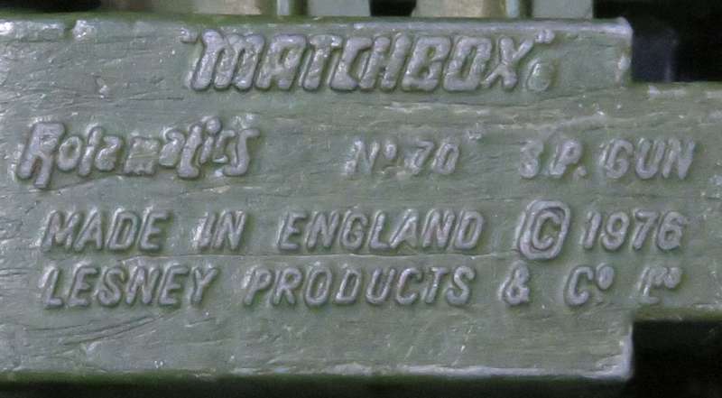 **Matchbox Lesney - Rolamatics No.70**SP Gun**1976**Vintage**