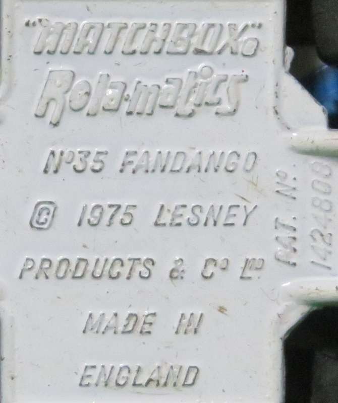 **Matchbox Lesney - Rolamatics No.35**Fandango**1975**Vintage**