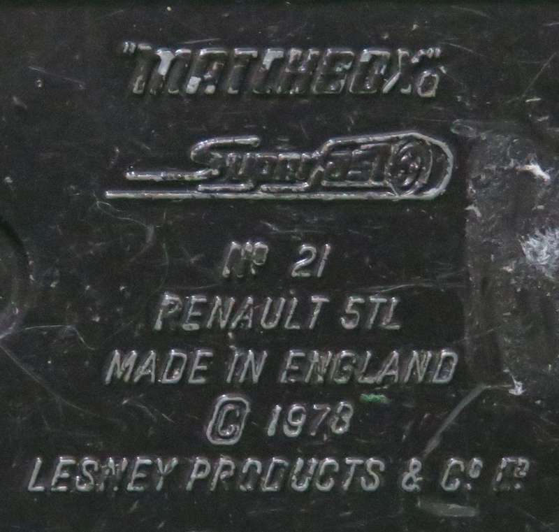 **Matchbox Lesney No.21**Renault 5TL**1978**Vintage**
