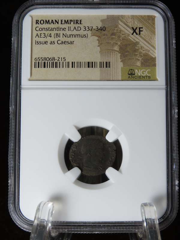 Constantine II, 337 - 340 AD, NGC XF, Ancient Rome, Roman Coin
