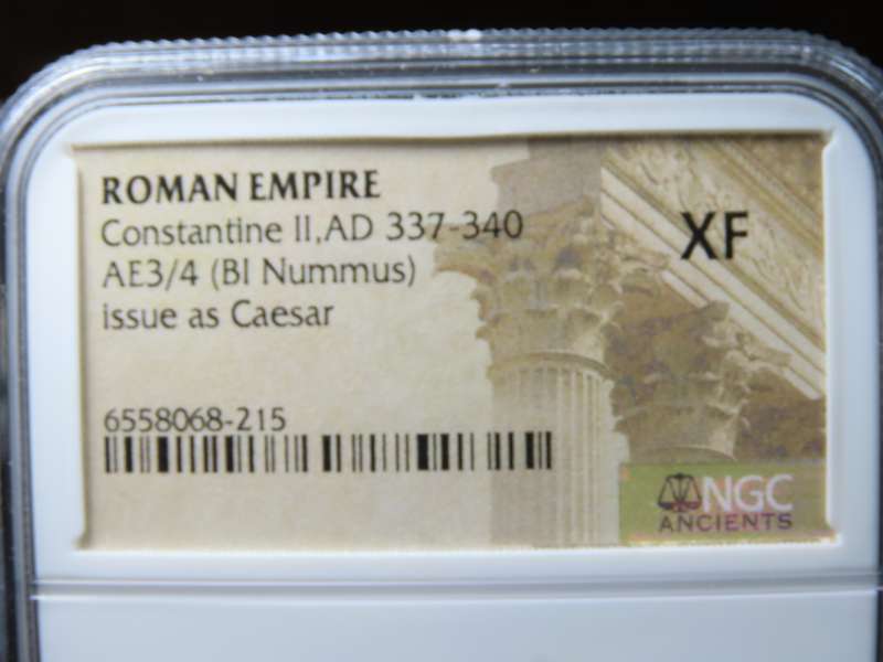 Constantine II, 337 - 340 AD, NGC XF, Ancient Rome, Roman Coin