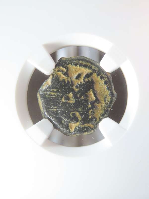 Coins of the Bible - Nabataea, 70 to 106 AD, Rabbel II & Gamilat, NGC F